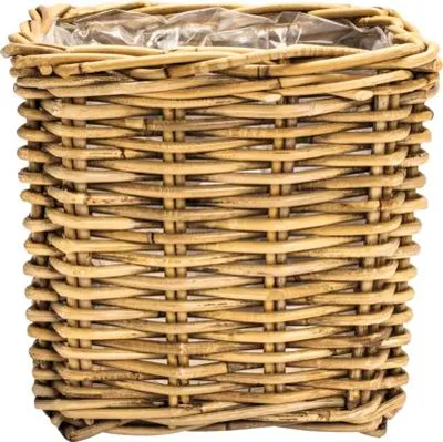 Produktbild von Pflanzkorb Leah Bali Naturfaser 38 x 38 x 37 cm grau braun inkl. Pflanzfolie
