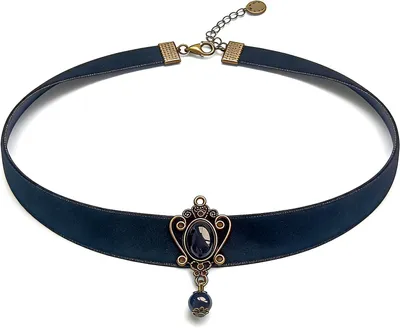 Produktbild von Choker Kette, Vintage Kunstperlen, 35 cm, für Gothic Stil