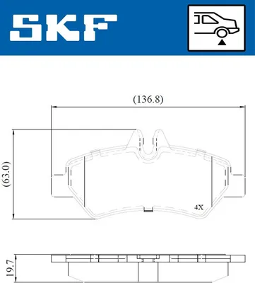 Image de klocki ham. MERCEDES/VW SPRINTER/SPRINTER 2-t (W901 /W902)/SPRINTER 3/5-t (W906)/SPR