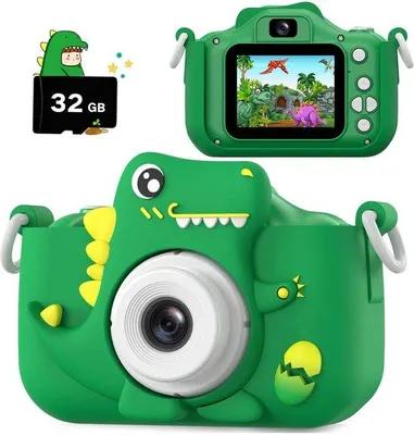 Produktbild von Kinderkamera mit Dinosaurier-Design und HD-Videofunktion