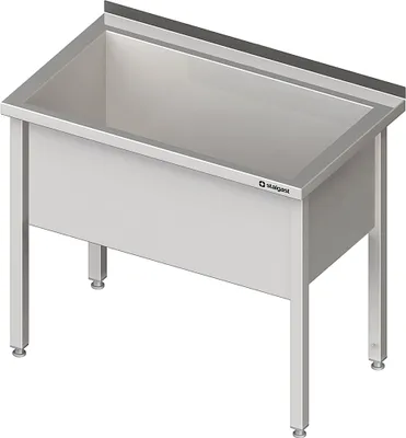 Produktbild von Topfspüle mit einem Becken, 800x600x850 mm, 400 mm Beckenhöhe, mit Aufkantung, verschweißt