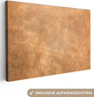 Produktbild von OneMillionCanvasses® - Leinwandbilder - 140x90 cm, Leder - Strukturiert - Lederoptik - Braun, Wandbilder Kunstdruck Wanddekoration