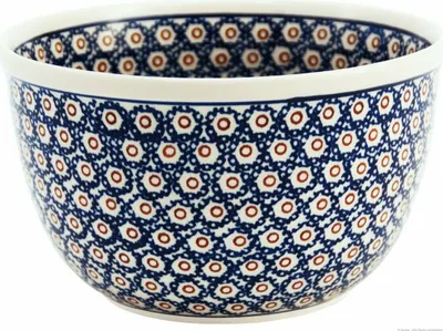 Produktbild von Original Bunzlauer Keramik 2,25 Liter Schüssel Schale Ø20,5 cm besonders hoher Rand Rührschüssel Salatschüssel Beilagenschüssel Obstschale [Form 2] im Design 4