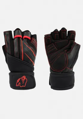 Produktbild von Gorilla Wear Dallas Wrist Wrap Gloves 2.0 black/red XL