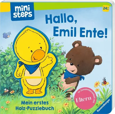 Produktbild von ministeps: Hallo, Emil Ente! Mein erstes Holzpuzzle-Buch