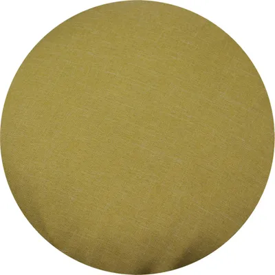 Produktbild von Kissenbezug rund 30 cm gelb Leinenoptik Kissenhülle Struktur Deko Kissen