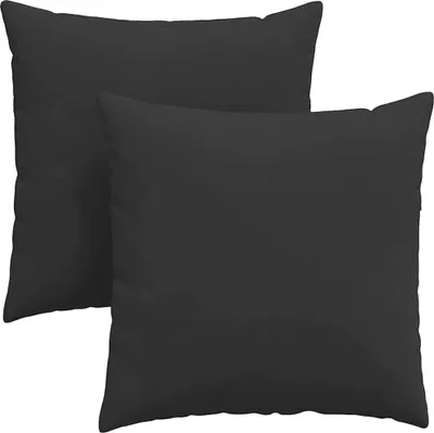 Obrázok produktu pre vidaXL Vankúšiky na pohovku, 2 kusy, látka, čierna, 80 x 80 cm