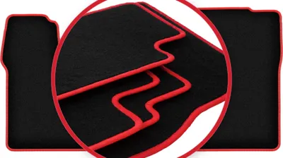 Immagine prodotto di Tappetini in velluto Nero/Rosso per MAN TGX 2007- Set 2 pezzi