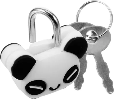 Produktbild von Kleines Vorhängeschloss mit Schlüssel für Gepäck und Schränke im Cartoon-Design aus Metall