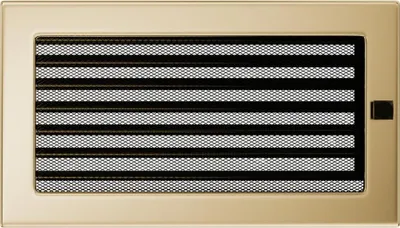 Produktbild von Lüftungsabdeckung 17x30 vergoldet - mit Jalousien