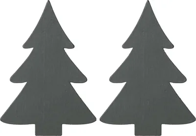Produktbild von Star Trading 054-29 Zubehör "Accessorize", 2er Set für Kerzen, grüne Tannen, zum Clippen,  ca. 9x6,5 cm, Holz,  Einfarb-Karton