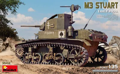 Zdjęcie produktu dla MiniArt 1:35 M3 Stuart. Wczesny plastikowy zestaw modelarski