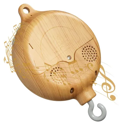 Produktbild von Musikdose für Babybett, Holzoptik, Dekoration für Babybett