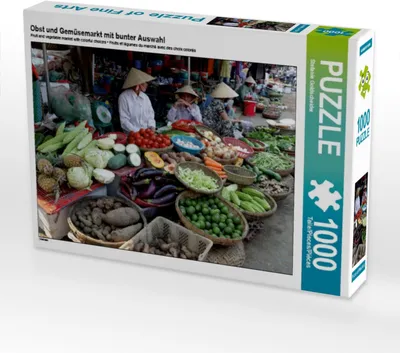 Produktbild von Calvendo Obst und Gemüsemarkt mit bunter Auswahl 1000 Teile Puzzle quer 640x480mm, Goldscheider Stefanie; 7329252