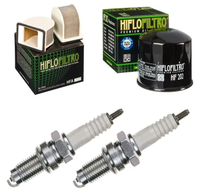 Productafbeelding van Servicekit voor Kawasaki EN 450 A Ltd (1985-1989), inclusief luchtfilter, oliefilter en bougies, van pamoto - Nieuw