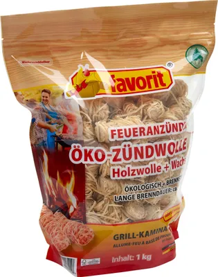 Produktbild von Favorit Anzündwolle für Kamin, 64 Stück, Anzünder, Ofenanzünder, Anzündwürfel
