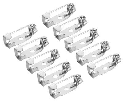 Produktbild von Sicherheitsnadeln - Broschennadeln mit Stift - 100 Stück - 15 mm - Silber