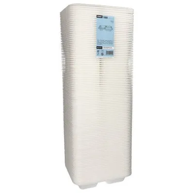 Produktbild von Siegelschalen, XPS 3-geteilt 925 ml 4,2 cm x 21,2 cm x 25 cm weiss laminiert