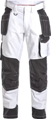 Produktbild von F. Engel Galaxy Arbeitshose mit Holstertaschen, Weiss/Anthrazit Grau, Gr. 46