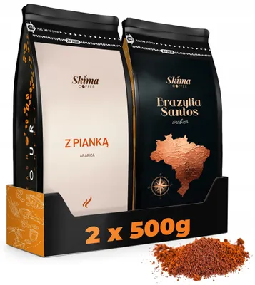 Produktbild von Gemahlener Kaffee 2 x 500 g MIT CREMA/BRASILIEN SANTOS ARABICA frisch geröstet