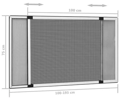 Produktbild von vidaXL Teleskop-Fliegengitter für Fenster Weiß (100-193)x75 cm