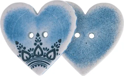 Immagine prodotto di Bottone - set di 3 - 35x30 mm - Blu