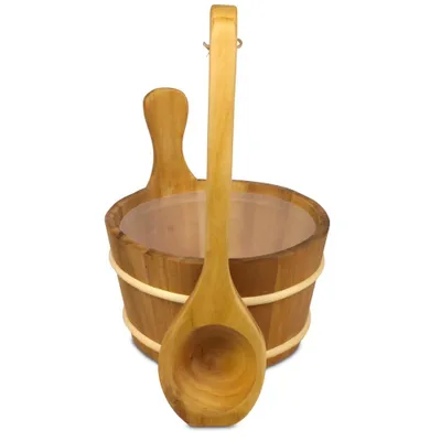 Produktbild von Saunazubehör-Set Thermo Kübel 4 L + Schöpfkelle