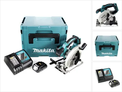 Produktbild von Makita DSS 611 RY1J Akku Handkreissäge 18V 165 mm im Makpac + 1x 1,5Ah Akku + Ladegerät