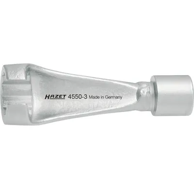 Produktbild von Hazet Einspritzleitungsschlüssel 3/8 (10 mm) Vierkant hohl, Außen Doppelsechskant Profil, SW 17 mm