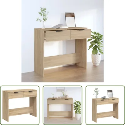 Obrázek produktu pro The Living Store Konzolový stolek Sonoma dub 90x36x75 cm materiál na bázi dřeva