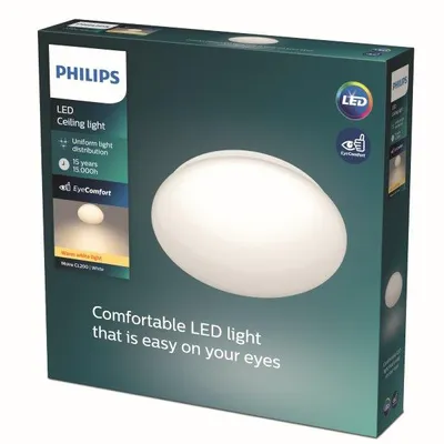 Obrázek produktu pro Philips Funkční Stropní svítidlo Moire, 17 W, LED, Žárovky bez možnosti výměny, 2700 K, 1700 lm, IP20, Bílá