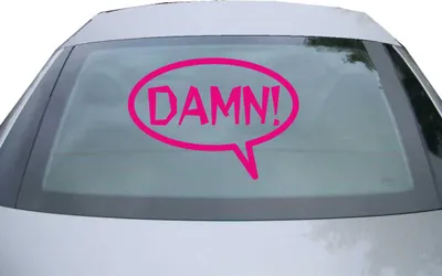Produktbild von Indigos UG - Aufkleber Heckscheibe & Motorklappe DE6255 - pink - 600x428 mm - damn - Auto Scheiben Fenster Heckklappe Tuning Racing JDM - Die cut