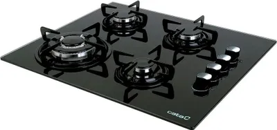 Zdjęcie produktu dla CATA CIB 6031 BK, Czarny, Wbudowany, Gaz, Szkło, 4 stref(y), 4 stref(y)