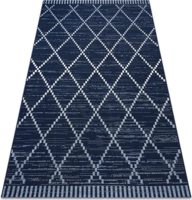 Zdjęcie produktu dla Dywan SZNURKOWY SIZAL COLOR 47268/309 Romby Kwadraty Niebieski niebieski 160x230 cm