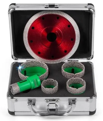 Image de Jeu de scies cloches diamantées, robustes, filetage M14, 22 35 40 50 65 mm, 22 35 40 50 65 mm