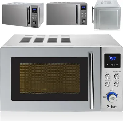 Immagine prodotto di Microonde Zilan 20 litri con 8 programmi automatici 6 livelli di potenza Display a LED Funzione di scongelamento Blocco a prova di bambino Timer Cottura express Modalità silenziosa Illuminazione interna in acciaio inox 700 watt