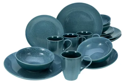 Produktbild von CreaTable, 23671, Reactive Nostalgic Blau, Kombiservice 16-tlg, Steinzeug