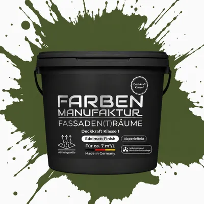 Produktbild von Farben Manufaktur Silikonharz-Fassadenfarbe – Farngrün RAL 6025 – 10 L