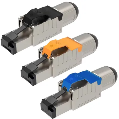Produktbild von Netzwerk Stecker RJ45 CAT8 CAT8.1 Netzwerk Montage Werkzeuglos NetzwerksteckerStückzahl:2 Stück;Auswahl:Stecker CAT8 Blau