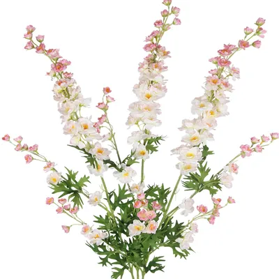 3 Kunstblumen Rittersporn rosa, 88 cm, Seide, für Vasen