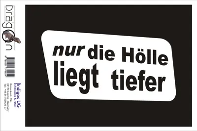 Produktbild von Aufkleber / Autoaufkleber - JDM / Die cut / Auto / OEM - Nur die Hölle liegt tiefer - 210x110 mm weiß - Heckscheibe / Heckscheibenaufkleber