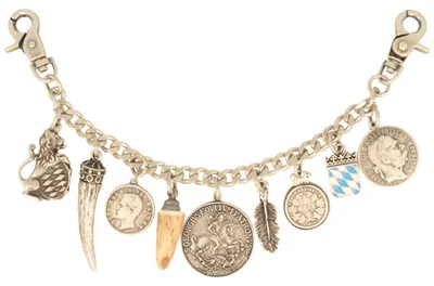 Trachten-Charivari mit Münzen & Hirschhorn von Hut-Breiter in silber