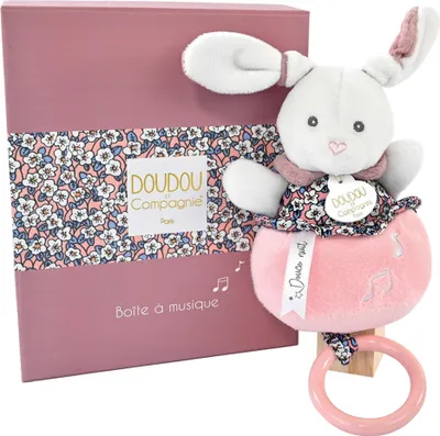 Immagine prodotto di Set regalo Doudou - Coniglio di peluche che suona la melodia rosa 20 cm