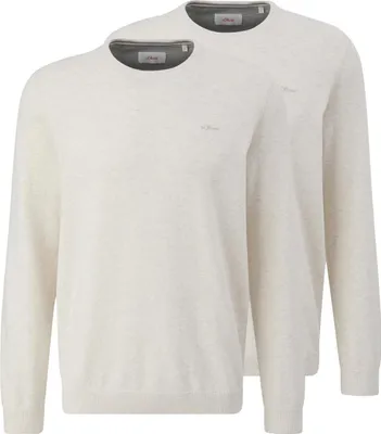 Produktbild von s.Oliver 2er Pack Basic Pullover Angenehm weiches Material , Regular Fit mit Rundhalsausschnitt, Vielseitig kombinierbares Basic