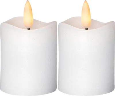 Produktbild von BEST SEASON Plameň sviečky LED s časovačom 5x7,5cm biely 2 ks