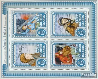 Produktbild von Briefmarken Salomoninseln 2017 Mi 4300-4303 Kleinbogen (kompl. Ausg.) postfrisch Amelia Earhart