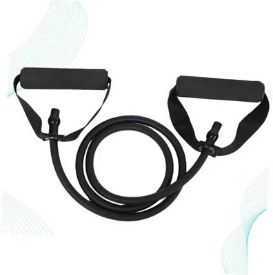 Image de Bandes de résistance avec des poignées en latex naturel, idéaux pour le fitness, les exercices de stretching, le yoga, le Pilates et les entraînements de musculation, à la maison ou en salle de sport