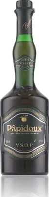 A bottle of Papidoux Calvados VSOP.
