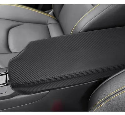 Productafbeelding van Armleuningbeschermer, middenconsole voor Toyota C-HR 2024, met carbonvezelpatroon, kunstleer