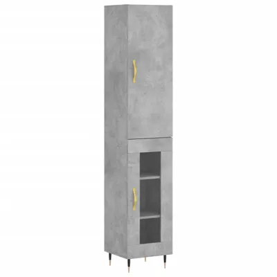 Produktbild von Highboard Betongrau 34,5x34x180 cm Holzwerkstoff